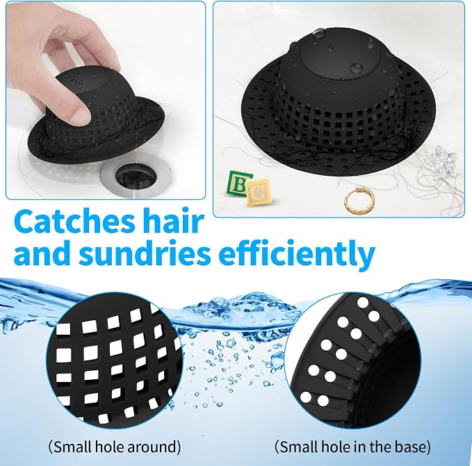 Shower Drain Hair Catcher Bathtub Drain Cover Shower Protector - Image 5