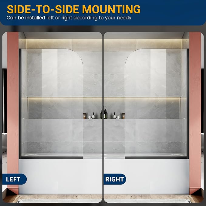 Bathtub Shower Glass Panel, Simple Shower Door Panel Easy to Install - Image 7