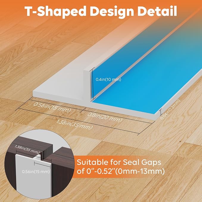 T-Shaped Silicone Door Weather Stripping - Image 6