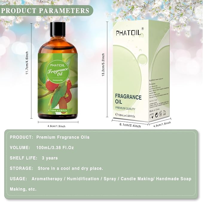 PHATOIL 3.38FL.OZ Honeysuckle Fragrance Oils - Image 5