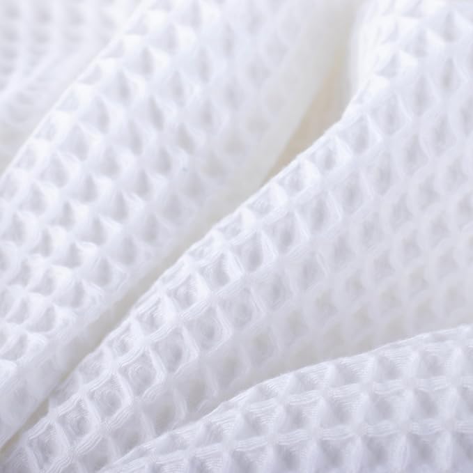 PÜSKÜL Organic Waffle Hand & Kitchen Towel 100% Turkish Cotton Set of 3 White - Image 4