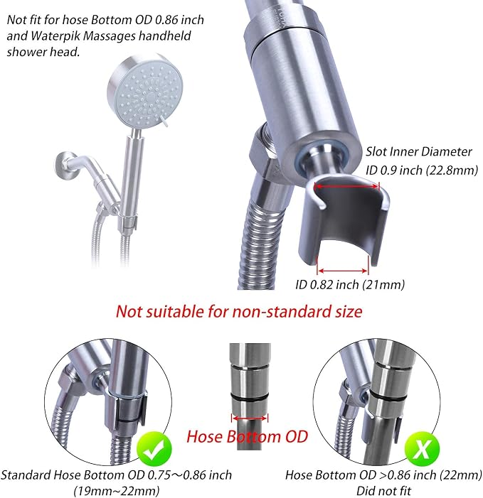 Shower Head Holder, Adjustable Handheld Shower Wand bracket, Hand held - Image 4