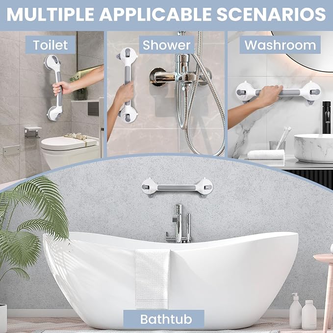 Grab Bars for Bathtubs and Showers, 16.5 Inch Handicap Shower Handle Safety - Image 7