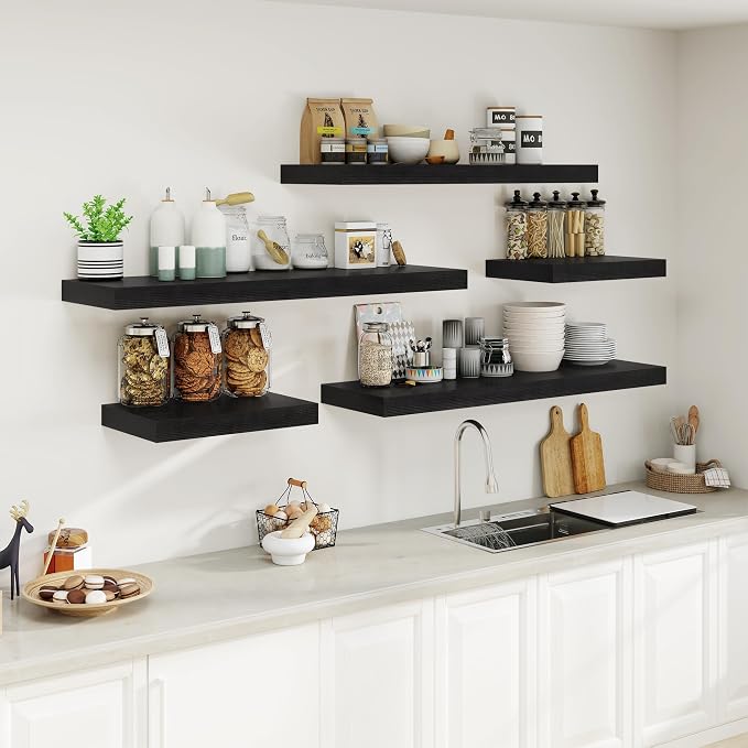 Heimlove 12 Inch Deep Floating Shelves, 55 x 12 inch Extra Long Floating Shelves - Image 7