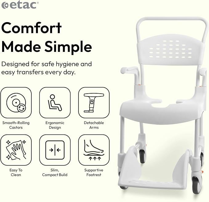 Etac Clean Shower Commode Chair - Image 2