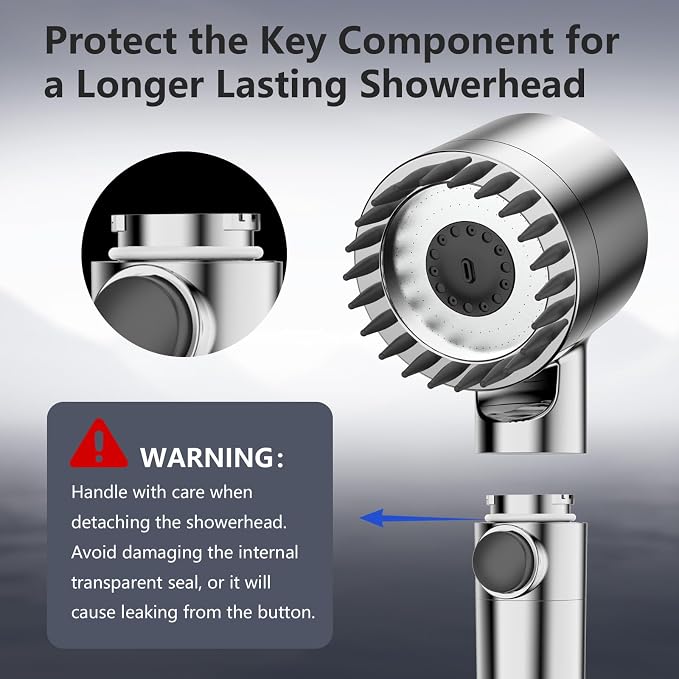 Filtered Shower Head with Handheld, High Pressure Water Flow and Multiple Spray - Image 6