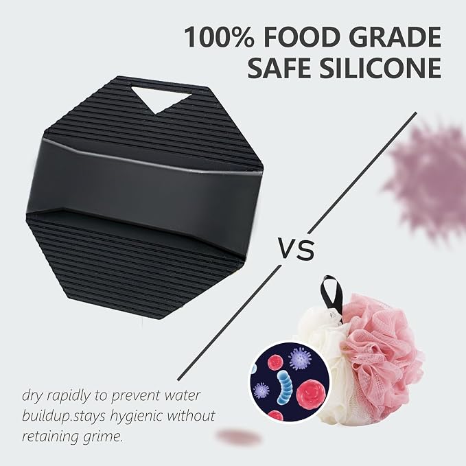 2 Pack Silicone Body Scrubber, Exfoliating Body Scrubber - Image 2