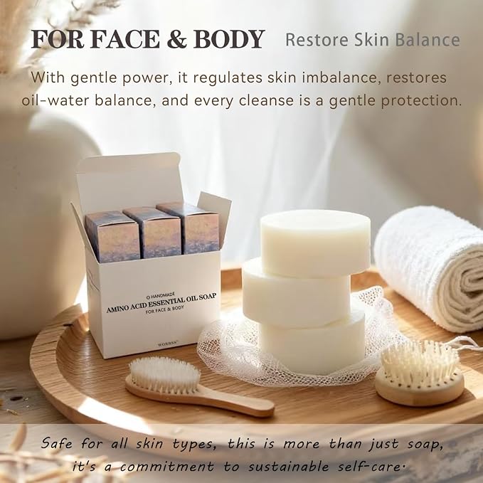 Rebalancing Soap Bar for Face & Body & Bath 3Pack 3.3Oz, - Image 2