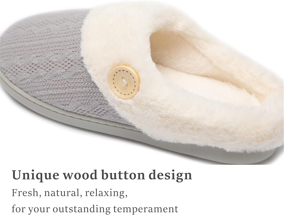 Chantomoo Womens Slipper Warm Comfy Memory Foam House Slippers Knitted Shoes - Image 4