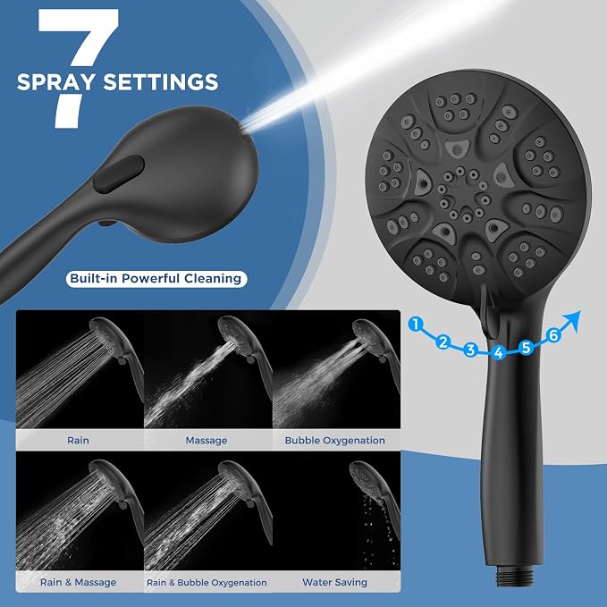 6-Mode High Pressure Handheld Shower Head - Image 2