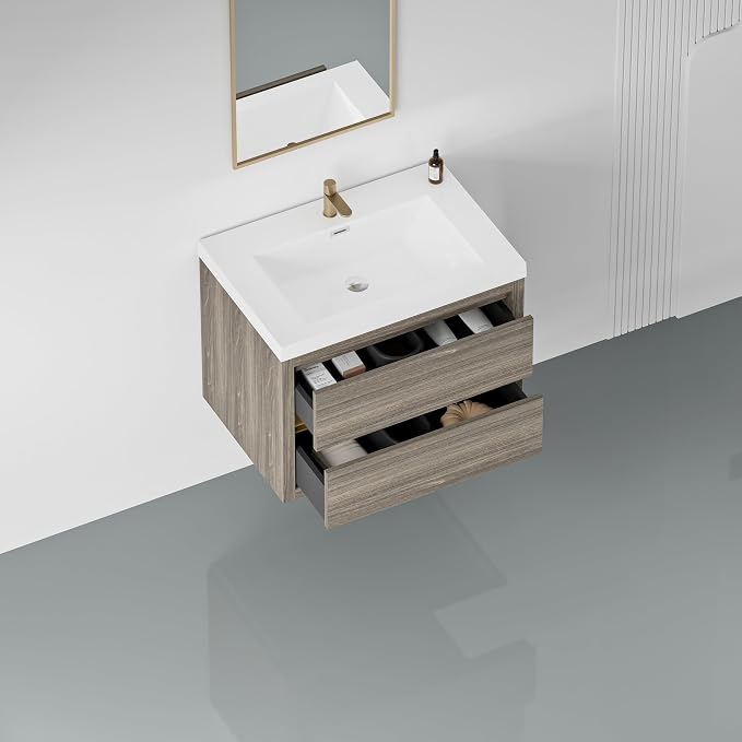 30" Wall-Mounted Bathroom Vanity - Image 7