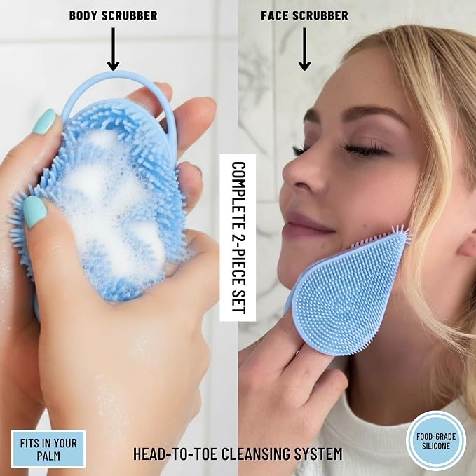 Body Face Scrubber Set Silicone - Image 3