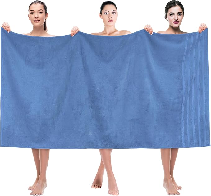 American Soft Linen 35x70 Jumbo Large Bath Towels, 600 GSM 100% Cotton Turkish by AmericanSoftLinen