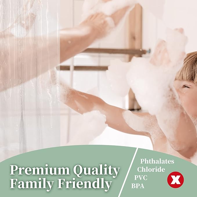 Barossa Design Plastic Shower Liner Clear - Image 3