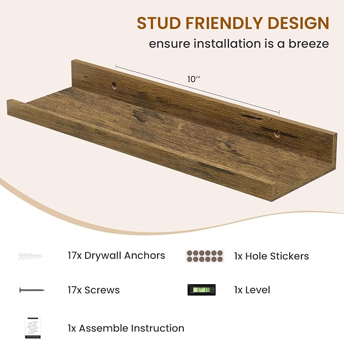 Axeman Picture Ledge Shelf, Floating Shelves - Image 5