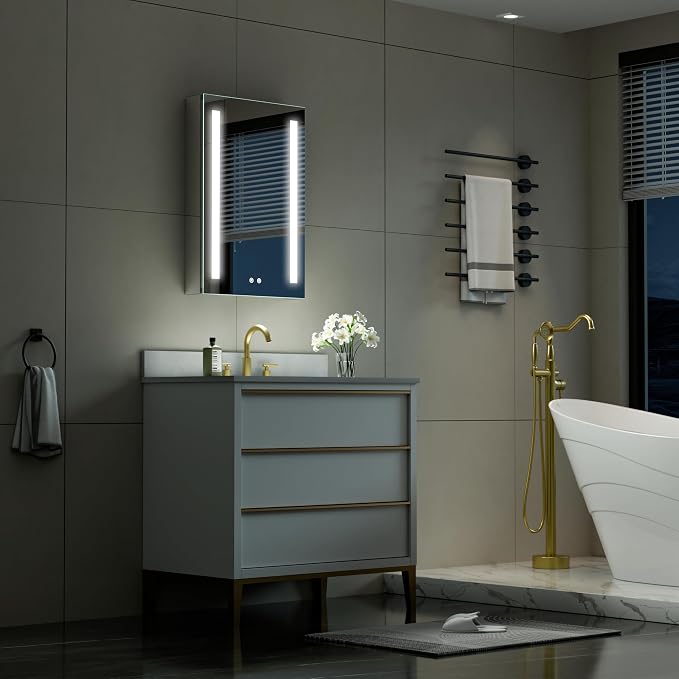 WELLFOR 20" X 30" LED Medicine Cabinet - Image 13