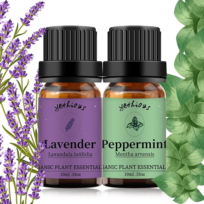 yethious Lavender Peppermint Oil Set Lavender Aromatherapy Oils by yethious