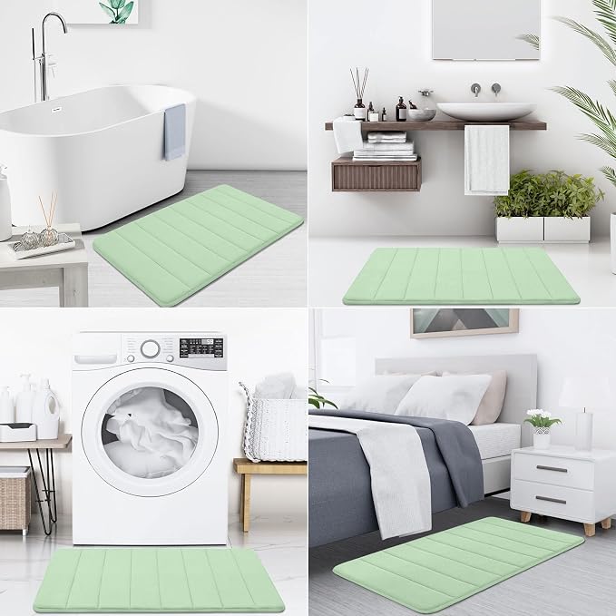 Buganda Memory Foam Bath Mat, Ultra Soft and Non-Slip Bathroom Rugs, Water - Image 7