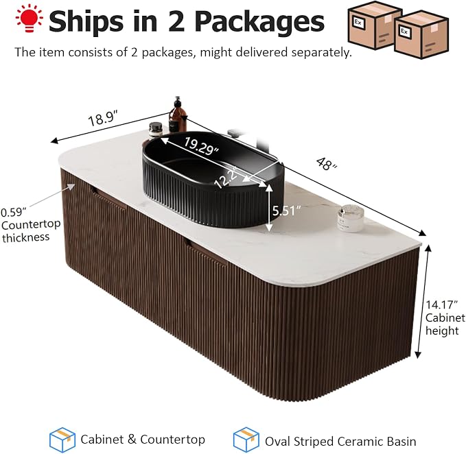48" Floating Bathroom Vanity - Image 2