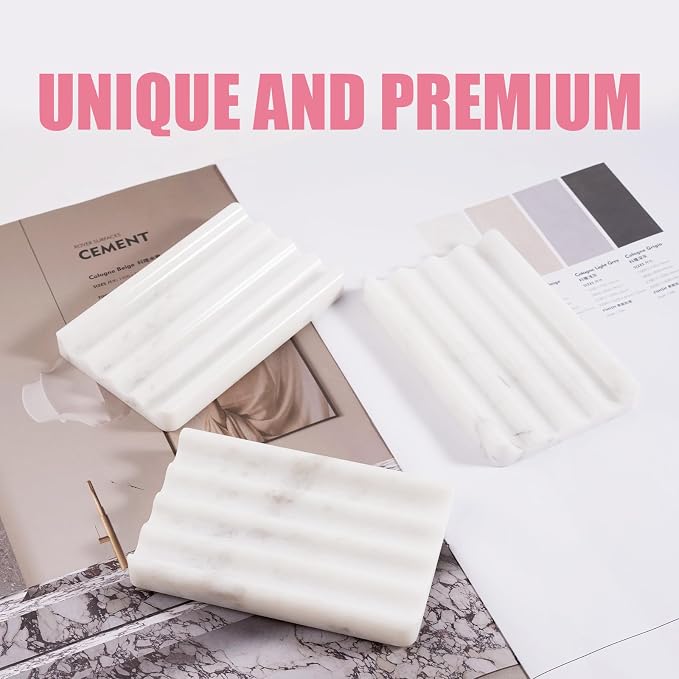 2 Pcs Marble Soap Holder, Soap Dish - Image 5