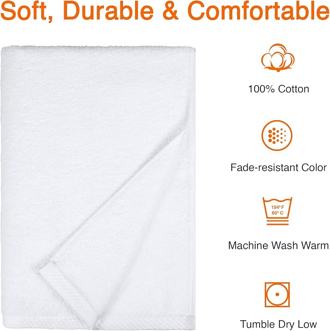 Amazon Basics 2 Piece Quick-Dry Oversize Bath Towel, 100% Cotton - Image 4
