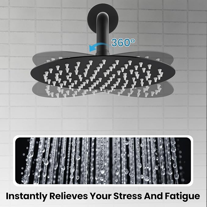 Airuida Shower Fixtures 2 Functions Shower Faucet Set Wall Mounted - Image 3
