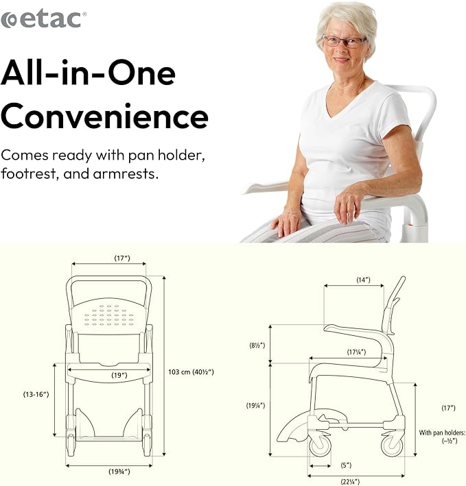 Etac Clean Shower Commode Chair - Image 3