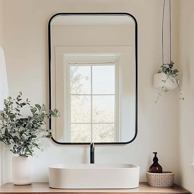 Antok Bathroom Mirror, Decorative Mirrors Vanity Mirror Aluminum Alloy Frame - Image 2