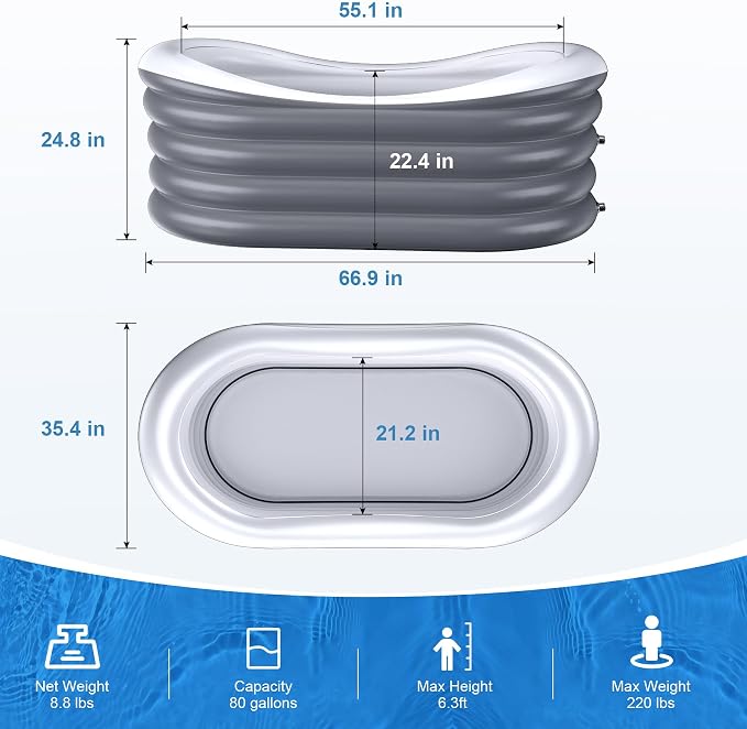 BINYUAN Inflatable Bathtub for Adults - Image 2