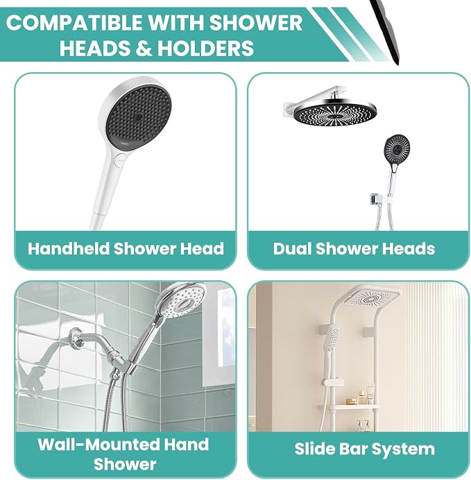 59 Inches Silicone Shower Hose, Ultra-Soft Anti-Kink Designed Handheld Shower - Image 6