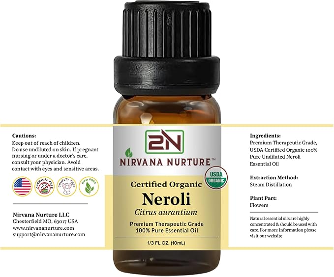Neroli Essential Oil USDA Certified Organic, 100% Pure Natural Premium Grade - Image 8