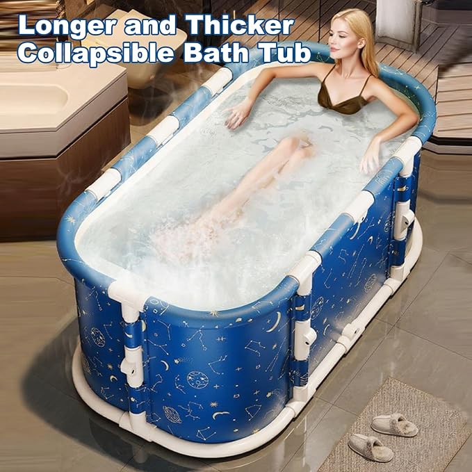 Portable Foldable Hot Cold Bath Tub, Large Portable Soaking Bath Tub - Image 7