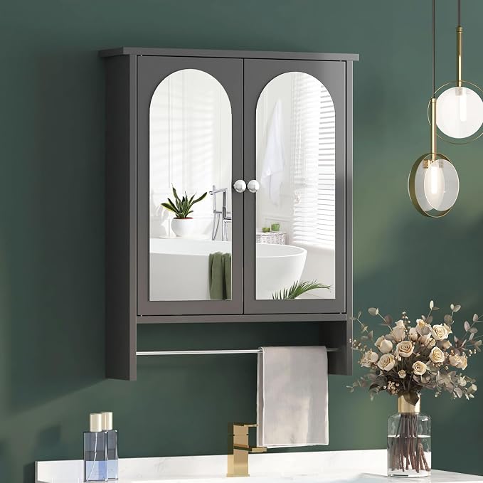 Bathroom Medicine Cabinet Mirror, Arched Bathroom Cabinet by Mepplzian