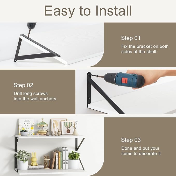 Fun Memories Deep Floating Shelves, 55W x 12D Floating Shelves - Image 7