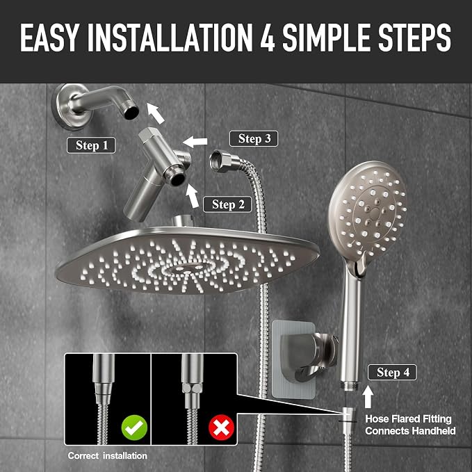 Veken 10'' Rain Shower Head - Image 7