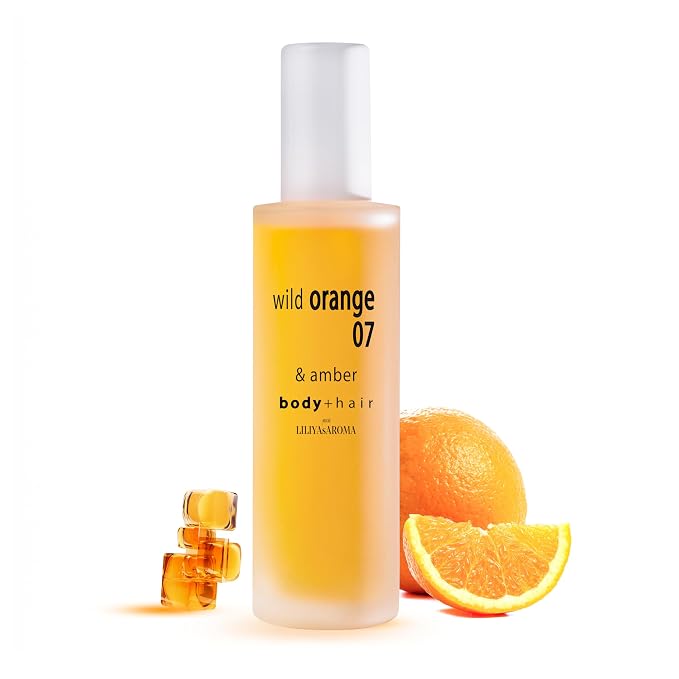 Wild Orange 07 & Amber Body Spray | Citrus Fragrance Mist | Hydrating Skincare by LiliyasAroma