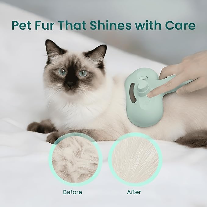 Pet Steam Brush for Dog & Cat, 3 in 1 Spray Hair Removal Comb for Shedding & - Image 8