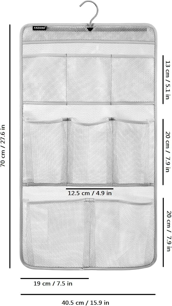 Mesh Shower Organizer Hanging Caddy Quick Dry Bathroom Storage - Image 8