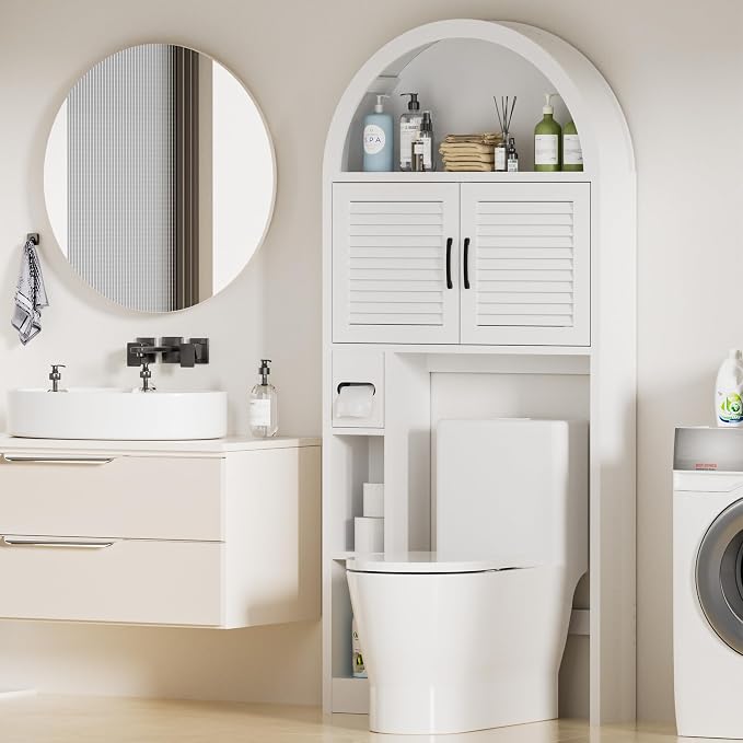 Spurgehom Over The Toilet Storage Cabinet, Bathroom Shelf Organizer Freestanding - Image 9