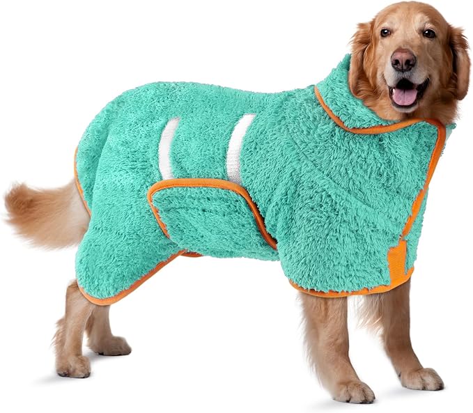 Bienbee Dog Bathrobe, Quick Drying Super Absorbent Dog Robes by Bienbee