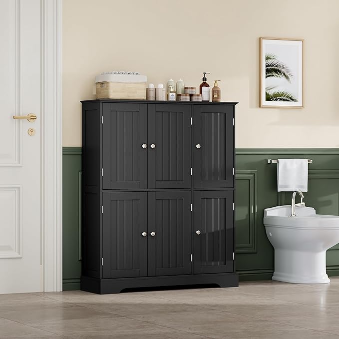 ChooChoo Bathroom Floor Cabinet, Modern Bathroom Storage Cabinet - Image 2