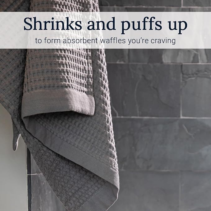 GILDEN TREE Waffle Bath Sheet Quick Dry Towel, Thin Luxury Bath Towels - Image 3