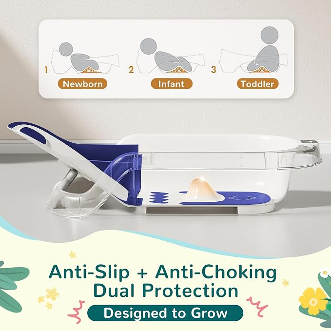 Baby Bathtub, 5-in-1 Reclining Baby Bathtub, Baby Bath Tub - Image 5