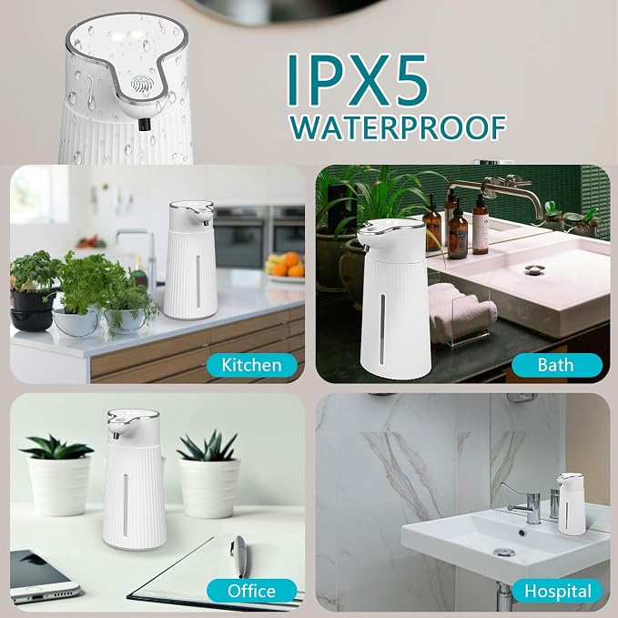 Automatic Liquid Soap Dispenser, 10.5oz/400ML Adjustable Wall Mount Touchless - Image 5