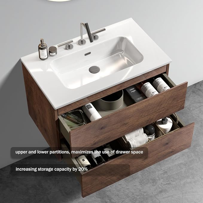 Wall Mounted Floating Bathroom Vanity - Image 2