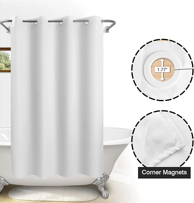 River Dream No Hook 60" Width Shower Curtain Microfiber - Image 5