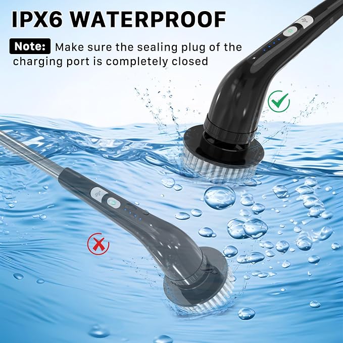 Electric Spin Scrubber, Cordless Cleaning Brush, Shower Scrubber - Image 7