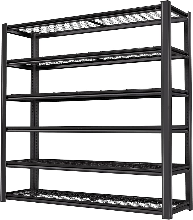 6T 62" W x 24" D x 84" H Garage Shelving Heavy Duty Metal Shelving 4200LBS by LIJIUHOME