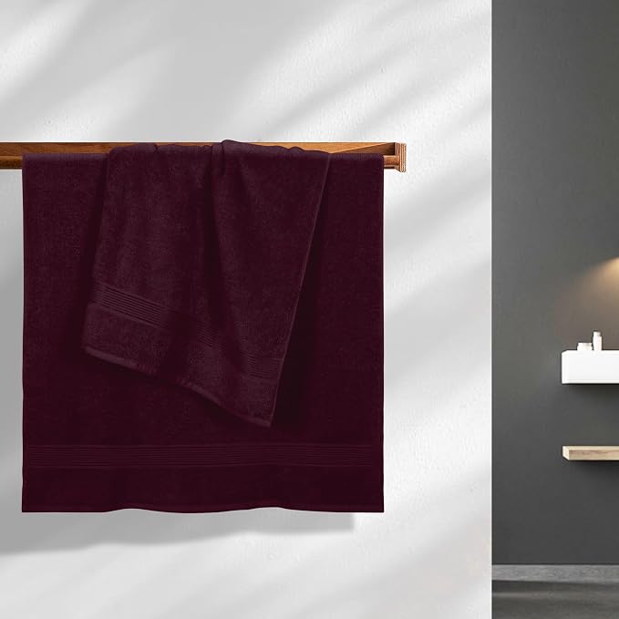 Elvana Home Cotton 2 Pack Oversized Bath Towel Set 28x55 inches, Large Bath - Image 3