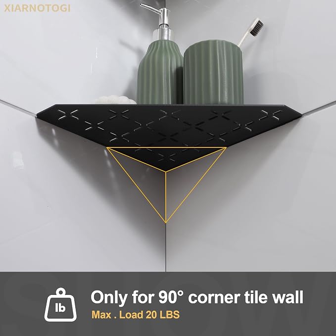 Recessed Corner Shower Shelf, Heavy Duty Shower Shelf, Grout in Bathroom Shelves - Image 3